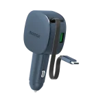 Momax 1-Move⁺ 2-Port 60W Car Charger With Built-In Type C Cable